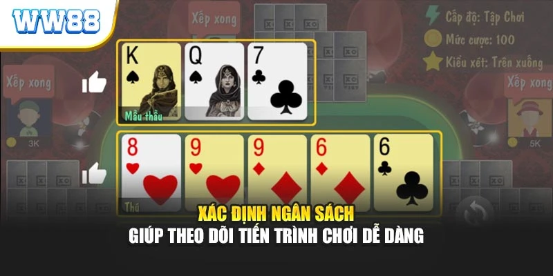 Xác định ngân sách giúp theo dõi tiến trình chơi dễ dàng